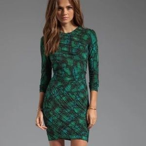 Tara Pleated Tonal Snake Dress